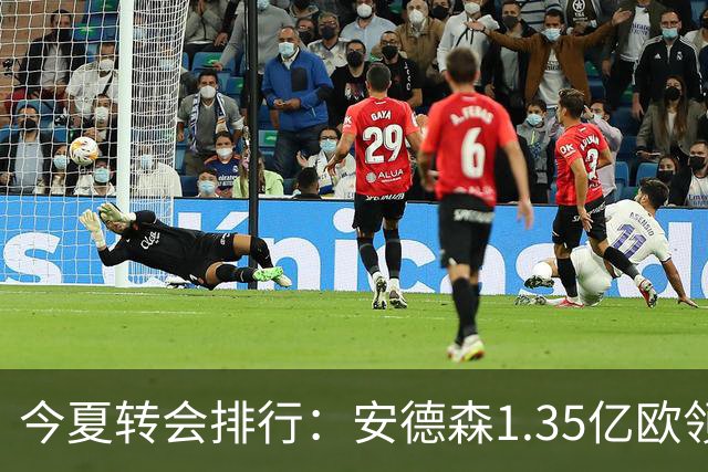 今夏转会排行：安德森1.35亿欧领跑，M费9900万欧第2，戈登第3